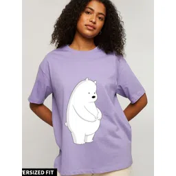 THREADWOLF Men We Bare Bears Graphic Printed Round Neck Cotton Oversized T-shirt-picture-18