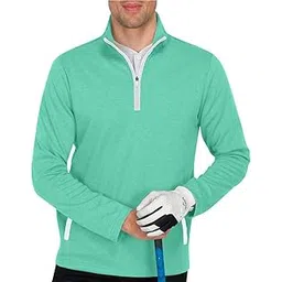 three sixty six Men's Pullover Sweater - Dry Fit Breathable Half Zip Golf Jacket 4-Way Stretch Moisture Wicking & Anti-Odor-picture-49