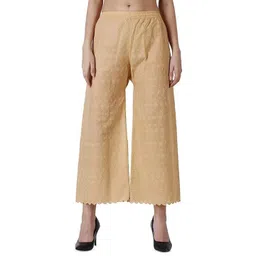 Thrifty Thread Women Embroidered Flared Knitted Ethnic Palazzos-picture-37