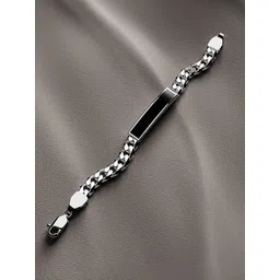 Thrillz Men Stainless Steel Silver-Plated Link Bracelet-picture-38