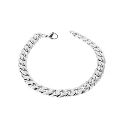 Thrillz Men Stainless Steel Silver-Plated Link Bracelet-picture-29