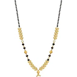 thrillz Most Popular Tanmaniya Nallapusalu Necklace Pendant Black Bead Golden Chain Butterfly Design Gold Plated Mangalsutra For Women-picture-47