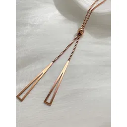 Thrillz Rose Gold Plated Long Triangle Chain-picture-24