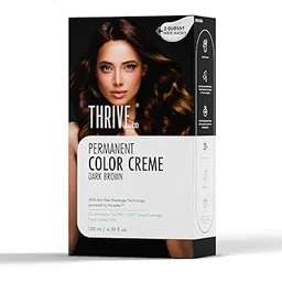 ThriveCo Crème Permanent Hair Color Dark Brown | 100% Grey Coverage | Hyaplex™ Bond-Building Technology | Long-Lasting, Damage-Free Color | Ammonia-Free | Nourishing & Anti-Aging Formula For Men & Women, 130 ml-picture-14