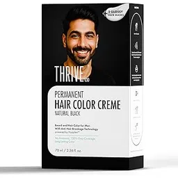 ThriveCo Permanent Hair Color Creme, Natural Black | Reverses Damage, Nourishes Hair | Long Lasting Color | 100% Hair and Beard Coverage | No Ammonia | Powered by Hyaplex™-picture-10
