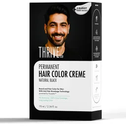 thriveco Permanent Hair Color Creme, Long Lasting Coverage, Damage Reversal, With Hyaplex , Natural Black-picture-11