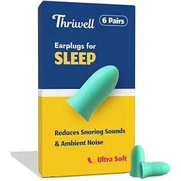Thriwell Comfort ear plugs for noise cancellation for Sleep, Noise reduction for snoring, Ear plugs for sleeping, studying, flight travel, Blocker earplug for adults, kids and side sleeper (Pack of 6 Pairs)-picture-14