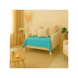 THROW PILLOW Blue with White Corner Tassels Sofa Cover-picture-14