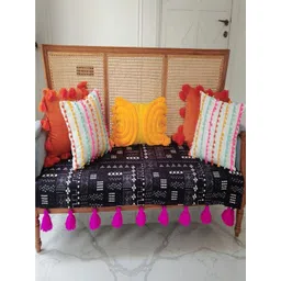 THROWPILLOW Black & Pink Printed Polyester 1 Piece Sofa Cover-picture-31