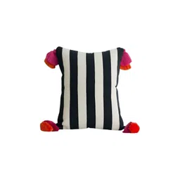 THROWPILLOW Black & White Embellished Square Cushion Cover-picture-11