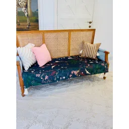 THROWPILLOW Blue & White Printed Polyester 1 Piece Sofa Cover-picture-26