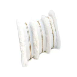 THROWPILLOW Off White & Gold Toned Embroidered Rectangle Cushion Cover-picture-18