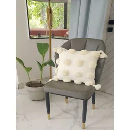 THROWPILLOW Off White Embellished Square Cushion Cover-picture-25