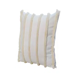 THROWPILLOW Off White Embellished Square Cushion Cover-picture-35