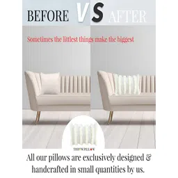 THROWPILLOW Off White Embroidered Rectangle Cushion Cover image 4