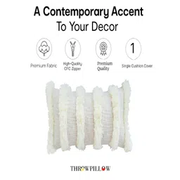 THROWPILLOW Off White Embroidered Rectangle Cushion Cover image 5