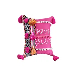 THROWPILLOW Pink & White Embellished Square Cushion Cover-picture-20