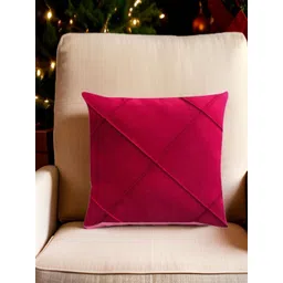 THROWPILLOW Red Embellished Velvet Square Cushion Covers-picture-19