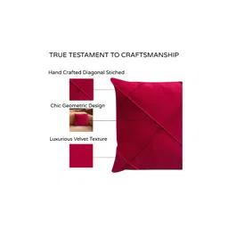 THROWPILLOW Red Embellished Velvet Square Cushion Covers image 4