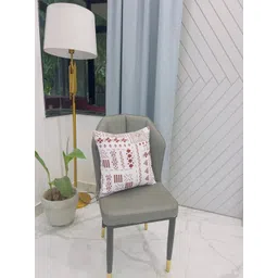 THROWPILLOW White & Brown Geometric Printed Cotton Square Cushion Covers-image-11