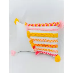 THROWPILLOW White & Yellow Embroidered Rectangle Cushion Covers-image-16