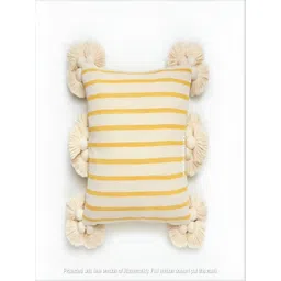 THROWPILLOW Yellow & White Striped Square Cushion Covers-picture-34