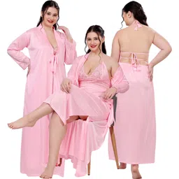 thumka Women Nighty with Robe-picture-14