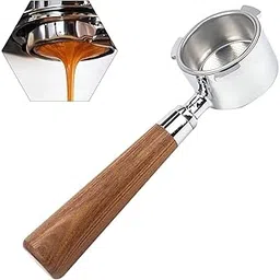 THW® 51mm Bottom Portafilter Stainless Steel Reusable Coffee Nude Replacement (ONLY for) DeLonghi Dedica EC0680 EC0685 2 Cup Filter Basket Capacity-picture-10