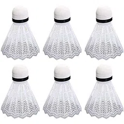 tiago Badminton shuttlecocks Nylon, Badminton Shuttle Cock (White) Nylon Shuttle - White-picture-10