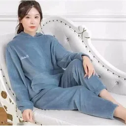 tiaro Men Night Suit Set Blue Solid-picture-11