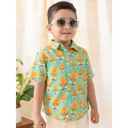 Tiber Taber Boys Floral Opaque Printed Casual Shirt-picture-37