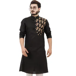 Men Embroidered Cotton Blend Straight Kurta-image-23