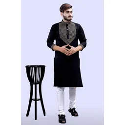 Men Silk Blend Kurta Pyjama Set-image-24