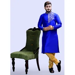 tibra collection Men Pure Silk Kurta Pyjama Set-picture-16