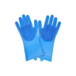 TICK MARK 2Pcs Blue Silicone Tick Mark Kitchen Gloves-picture-38