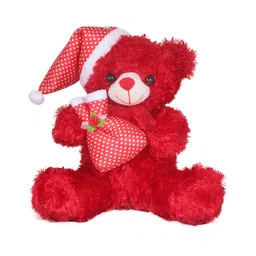 Tickles Christmas Teddy Bear with Gift Bag Soft Stuffed Plush Toy for Kids Boys & Girls Birthday Gift (Color: Red Size:Length 35 cm)-picture-28