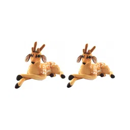 Tickles Cute Deer Soft Stuffed Plush Animal Toy for Kids Boys & Girls Birthday Gift, Pack of 2 (Color: Brown; Size: Length 30 cm)-picture-13