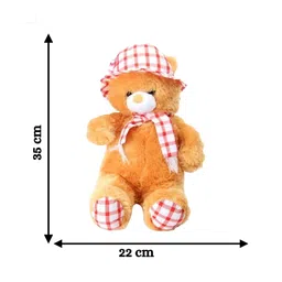 Tickles Cute Princess Teddy Soft Stuffed Plush Toy For Kids Boys & Girls Birthday Gifts (Size: Length 35 cm; Color: Brown) image 4