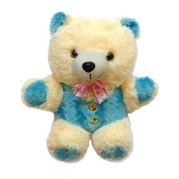 Tickles Cute Raja Teddy Soft Stuffed Plush Toy For Kids Boys & Girls Birthday Gifts (Size: Length 20 cm; Color: Blue & Cream)-picture-27