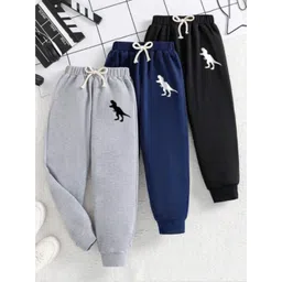 TICOSS Boys Pack Of 3 Printed Woolen Joggers-picture-24