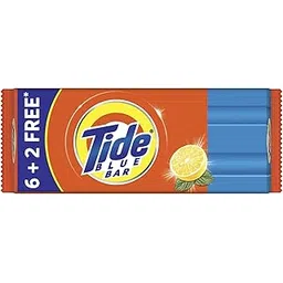 Tide Blue Detergent Bar Soap, Super Value Pack of 8 Bars, Removes Tough Stains, 1.6 kg-picture-22