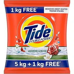 Tide Plus Double Power Detergent Washing Powder - 5 Kg + 1 Kg Free (Jasmine And Rose)-picture-16