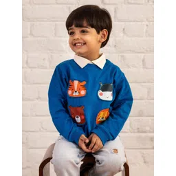 TIDY SLEEP Boys Forest Friends Antimicrobial Applique Sweatshirt-picture-17