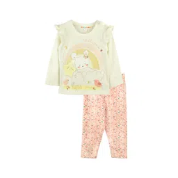 TIDY SLEEP Girls Printed Pure Cotton Clothing Set-picture-54