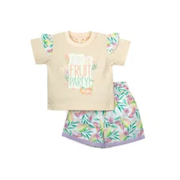 TIDY SLEEP Girls Printed T-shirt with Shorts-picture-39