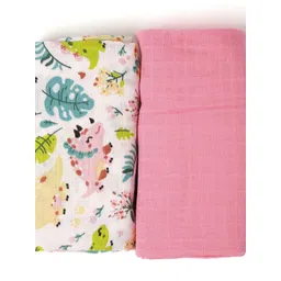 TIDY SLEEP White & Pink 2 Pieces Floral Mild Winter 210 GSM Cotton Single Bed Dohar-picture-23