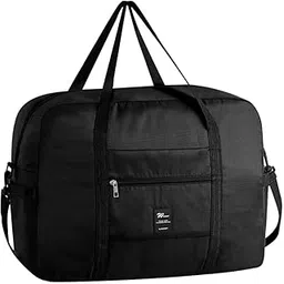 tiechi Travel Bag, Easyjet Cabin Bag 45x36x20 Weekend Bags for Women Men Water-Resistant Overnight Bag, Hospital Bag with Trolley Sleeve for Vacation, Hospital, Shopping, Sport, Black, 36x20x35 cm-picture-21