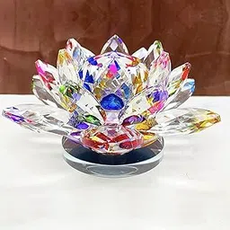 TIED RIBBONS Feng Shui Crystal Lotus Flower for Good Luck (Glass, 8.8cm x 6.3cm) - Positive Energy & Home Decoration Vaastu Showpiece Gifting Item for Diwali Decoration Items for Home, Diwali Gifts-picture-22