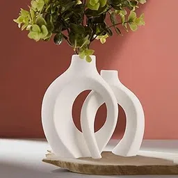 TIED RIBBONS Pack of 2 Ceramic Flower Vases for Home Décor Living Room Office Bedroom Table Centerpiece Decoration for Gift Items-picture-36