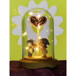 TIED RIBBONS Beige Romantic Love Couple With LED Light Showpiece-picture-18